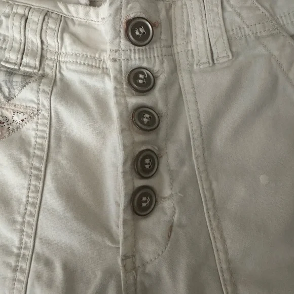 Anthropologie Pilcro The Wanderer Pant Patchwork Painter Paint Size 26 - Picture 2 of 7